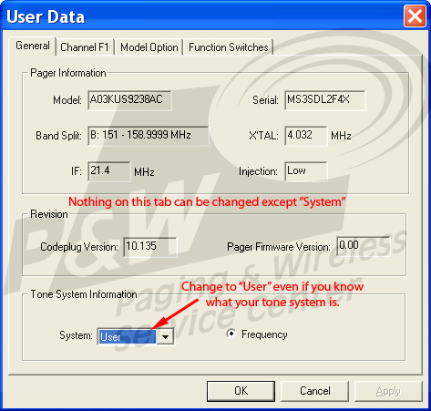 Minitor IV and III programming software