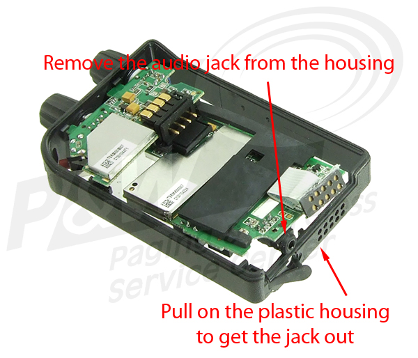 Removing the decoder board on the Minitor V pager